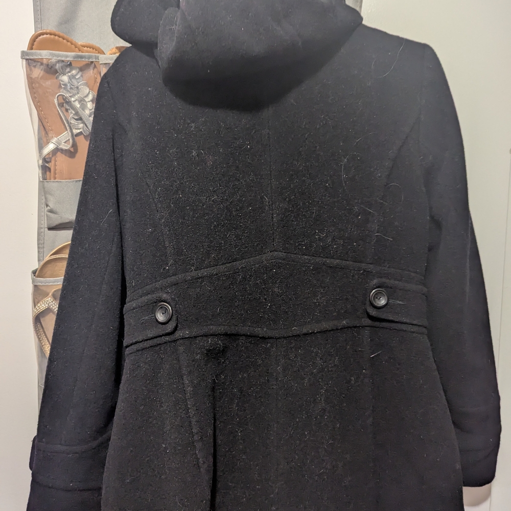 St. John's Bay Black Pea Coat with Hood